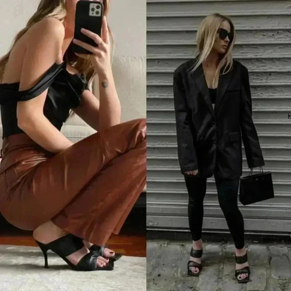 Free People Alohas Twist Strap Mule Sandals Black Size 38 NWOT $190 - Picture 13 of 16